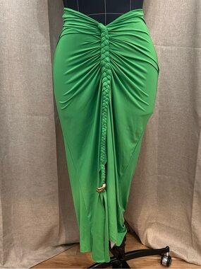 Green Braided Detail Maxi Skirt NWT